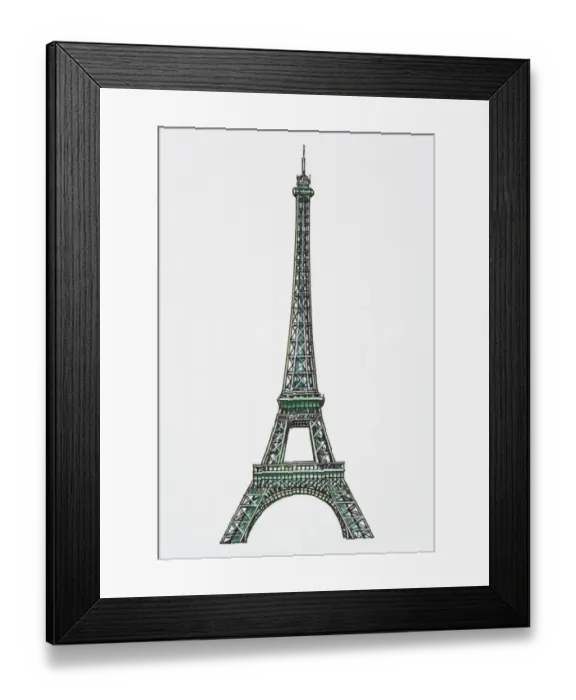 Framed Print : Illustration of the Eiffel Tower Framed Print : Illustration of the Eiffel Tower