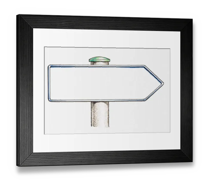 Framed Print : Blank road sign Framed Print : Blank road sign
