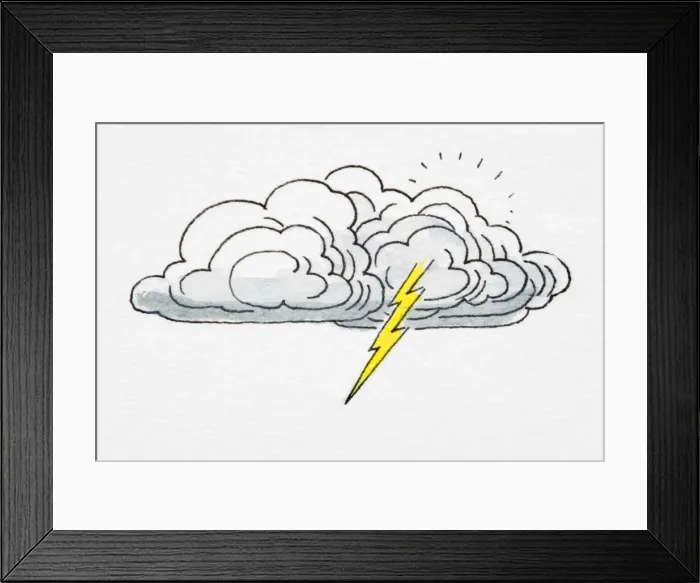 Framed Print : Cloud, thunder and lightning Framed Print : Cloud, thunder and lightning