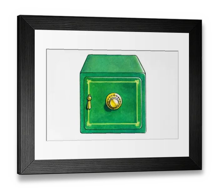 Framed Print : A safe Framed Print : A safe