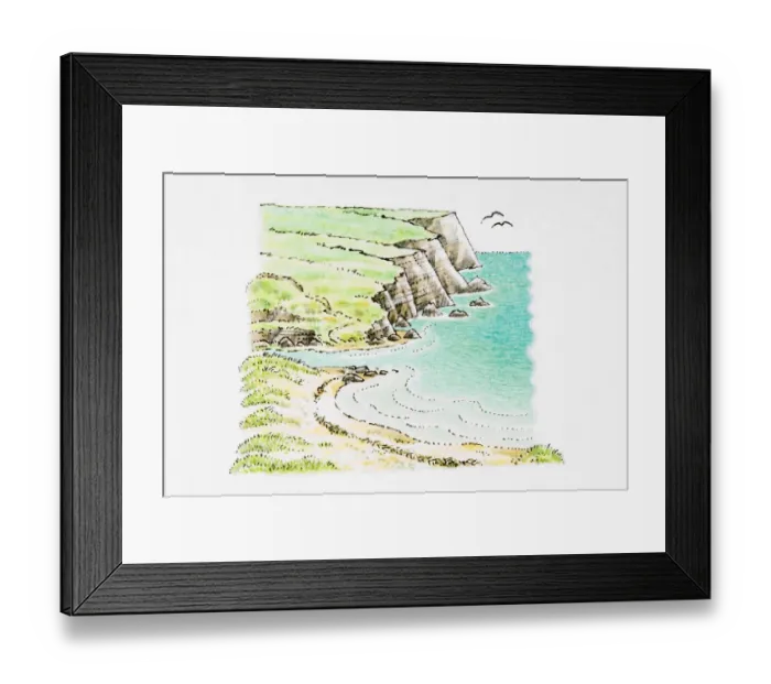 Framed Print : Great Britain, England, Sussex, Seven Sisters, chalk cliffs by sea Framed Print : Great Britain, England, Sussex, Seven Sisters, chalk cliffs by sea
