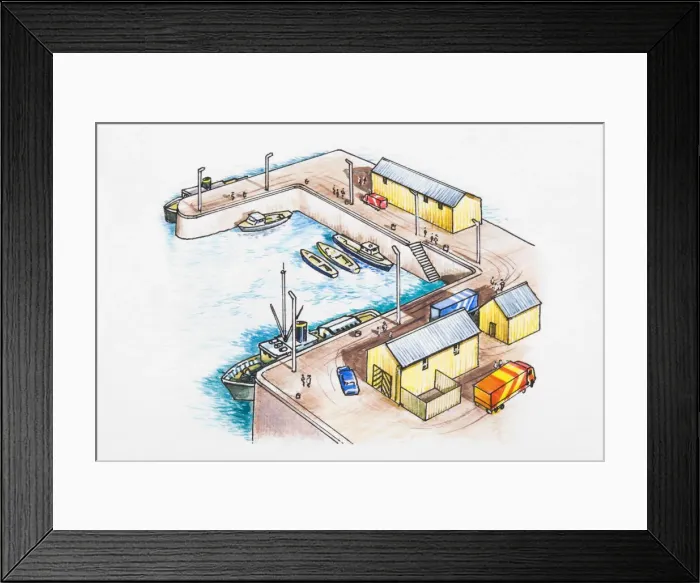 Framed Print : Small port Framed Print : Small port