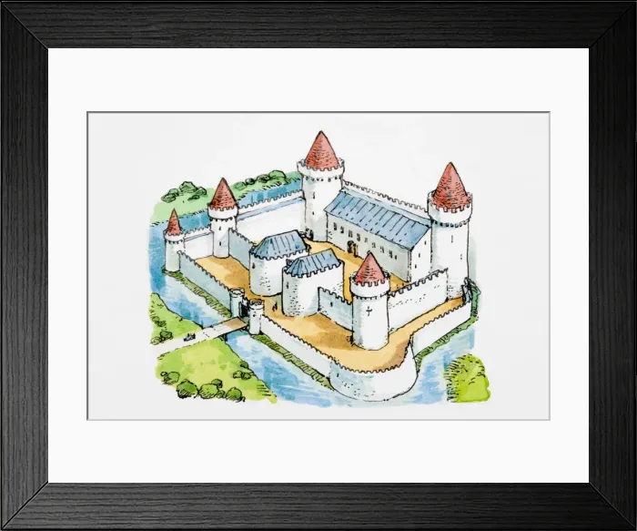 Framed Print : Moated castle Framed Print : Moated castle