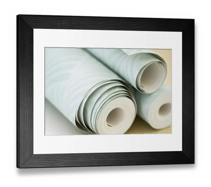 Framed Print : Rolls of wallpaper, close up Framed Print : Rolls of wallpaper, close up