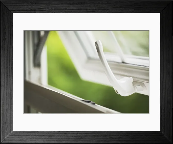 Framed Print : Open window, close up