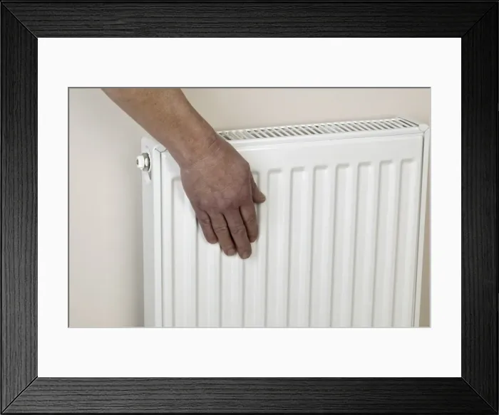Framed Print : Hand on radiator Framed Print : Hand on radiator