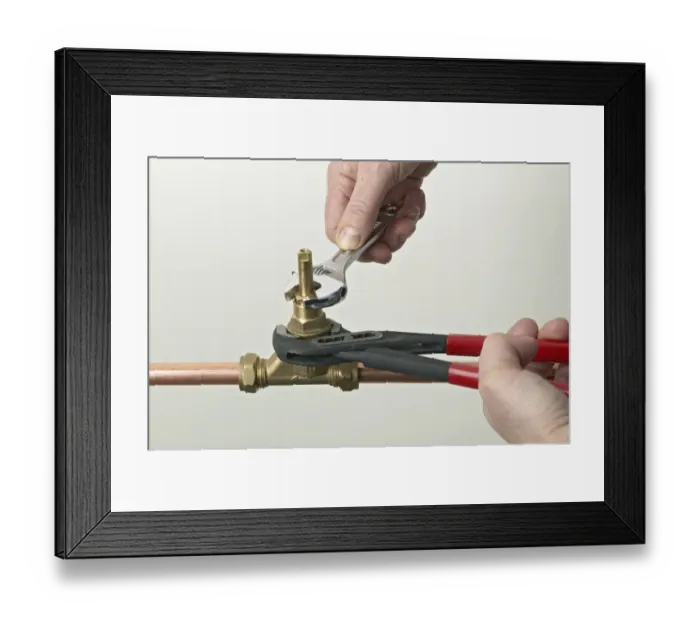 Framed Print : Undoing a gland nut Framed Print : Undoing a gland nut