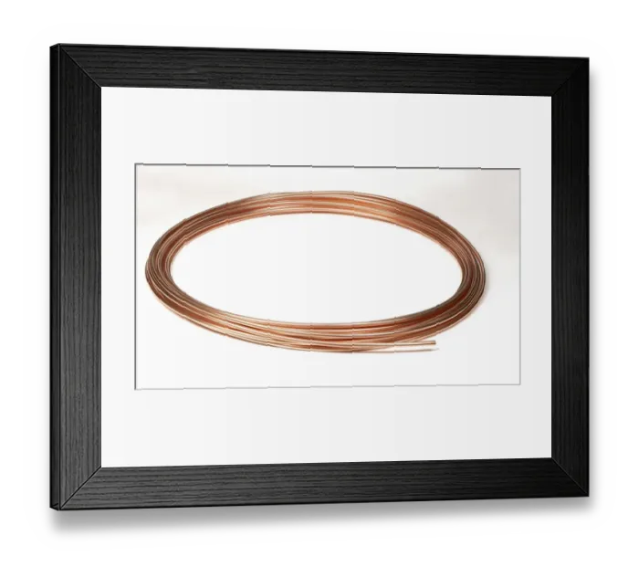 Framed Print : Micro-bore copper pipe Framed Print : Micro-bore copper pipe