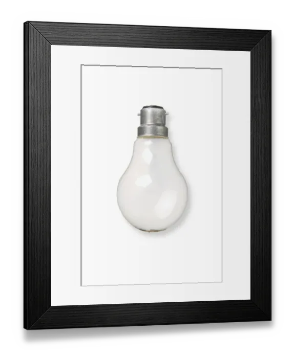 Framed Print : Bayonet end cap bulb Framed Print : Bayonet end cap bulb