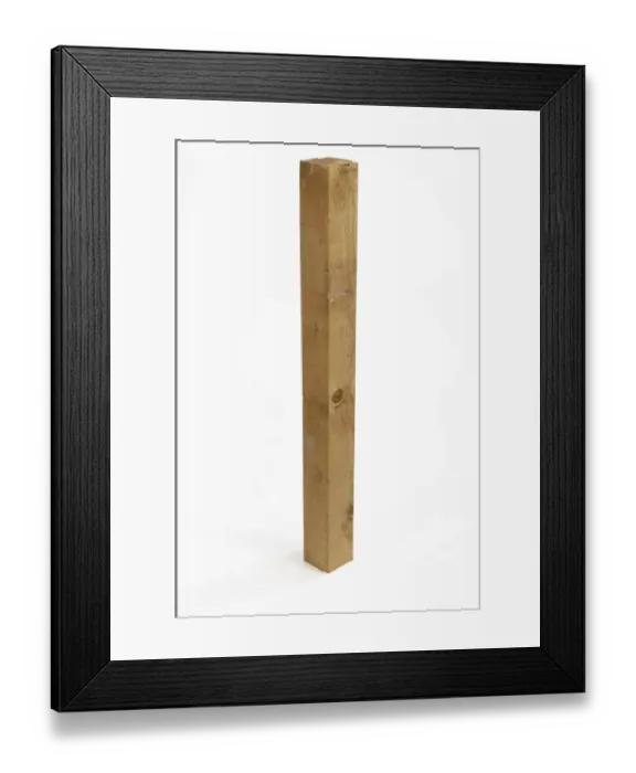 Framed Print : Square wooden fencing post Framed Print : Square wooden fencing post