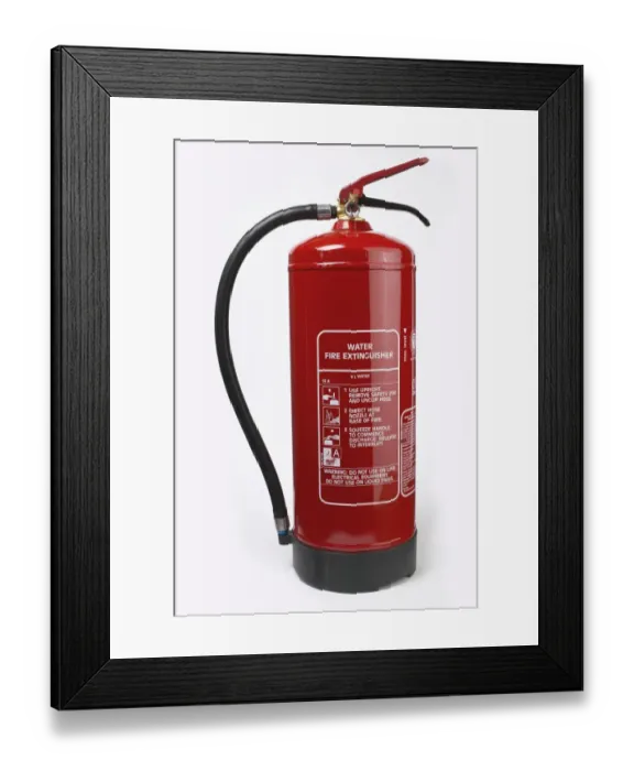 Framed Print : Water fire extinguisher Framed Print : Water fire extinguisher