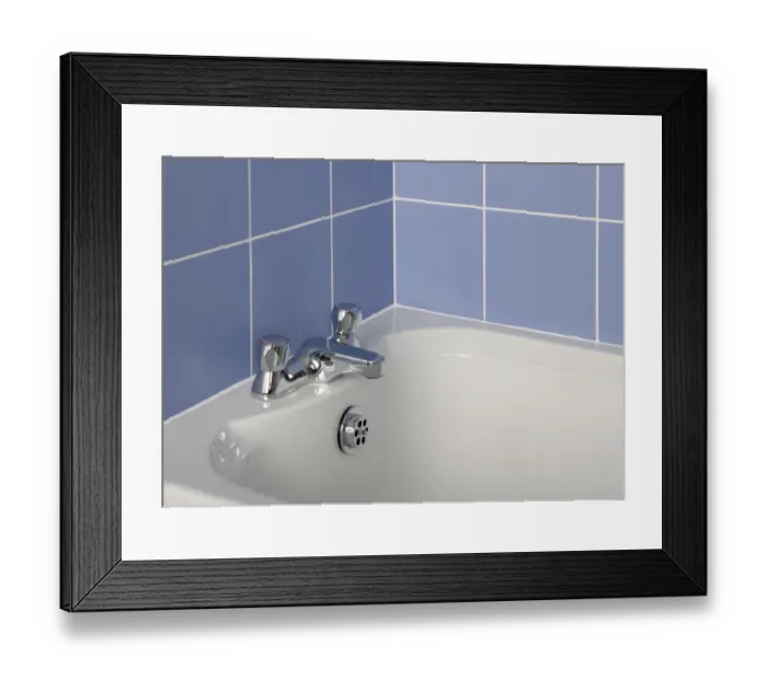 Framed Print : Bath and tiled wall Framed Print : Bath and tiled wall