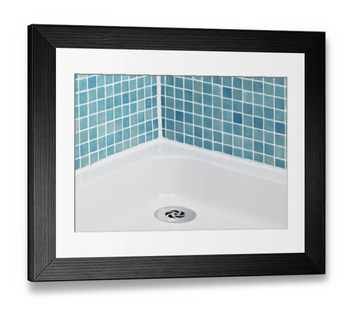 Framed Print : Ceramic fitting, plug hole Framed Print : Ceramic fitting, plug hole