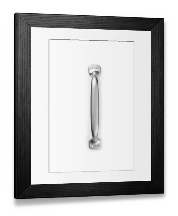 Framed Print : Pull handle, view from above