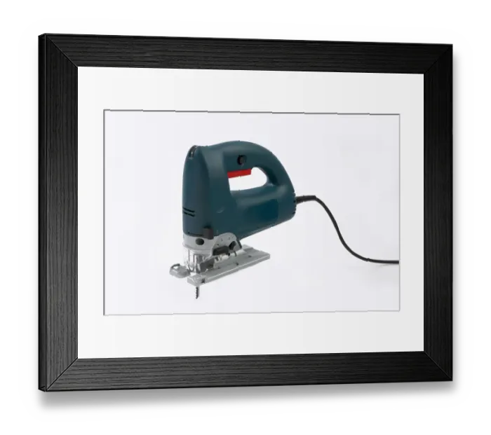 Framed Print : Jigsaw, side view Framed Print : Jigsaw, side view