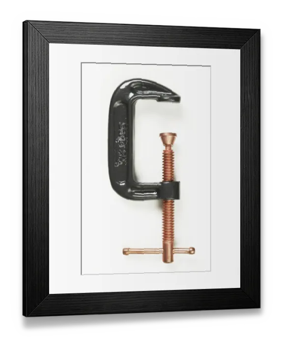 Framed Print : G-clamp