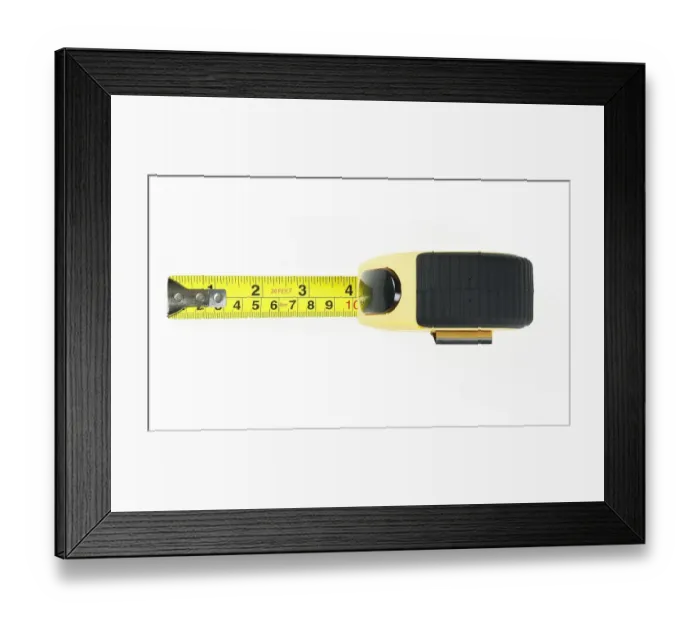 Framed Print : Tape measure, view from above Framed Print : Tape measure, view from above