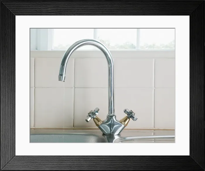 Framed Print : Silver tap, dripping Framed Print : Silver tap, dripping