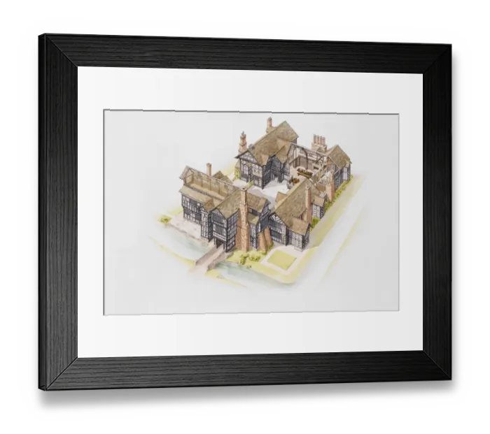 Framed Print : Tudor style house Framed Print : Tudor style house