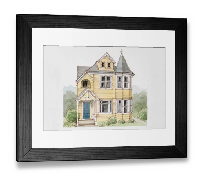 Framed Print : 19th century American house Framed Print : 19th century American house