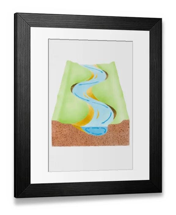 Framed Print : Meandering river Framed Print : Meandering river