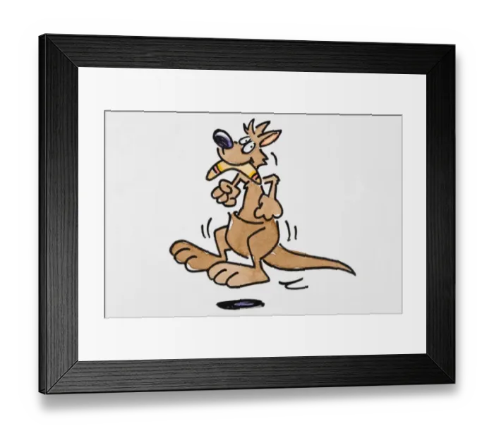 Framed Print : Cartoon kangaroo