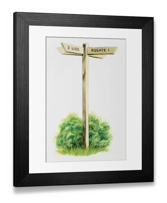 Framed Print : Wooden signpost Framed Print : Wooden signpost