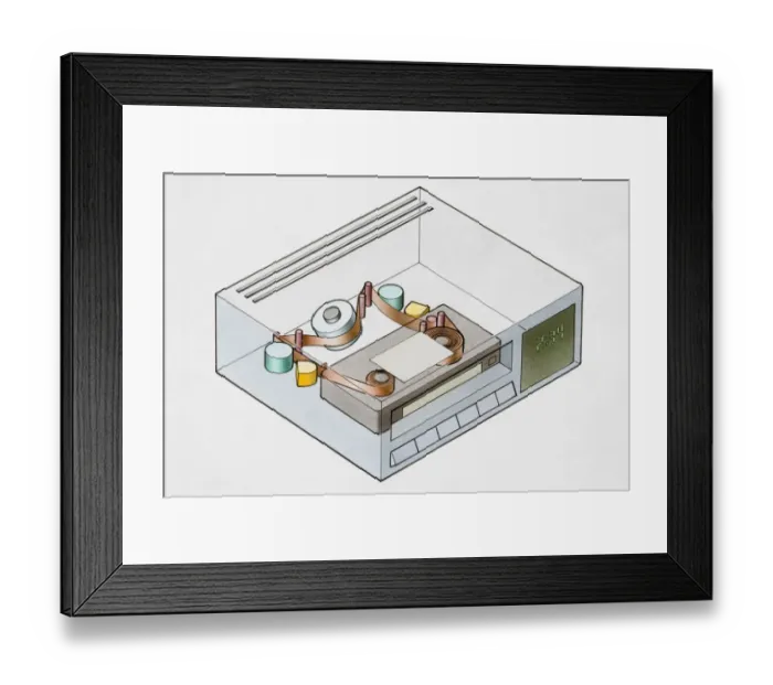 Framed Print : Interior view of video recorder Framed Print : Interior view of video recorder
