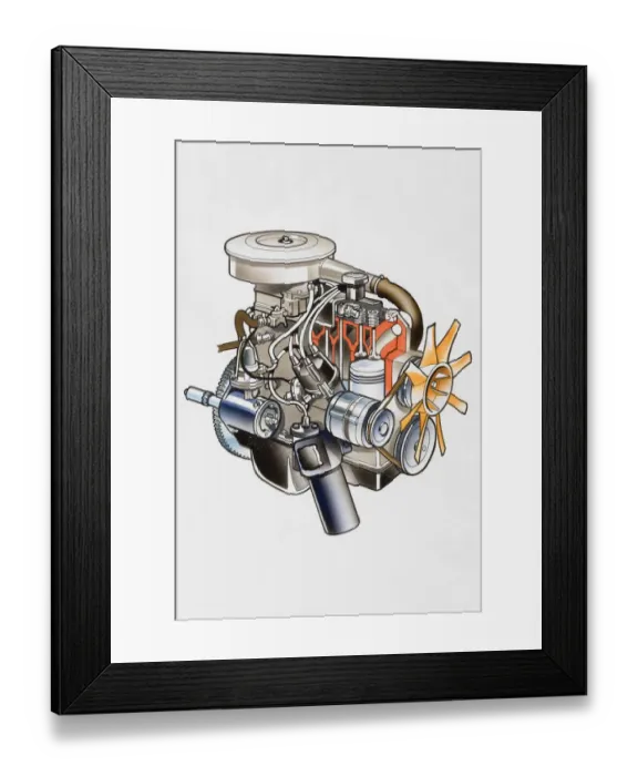 Framed Print : Car engine Framed Print : Car engine
