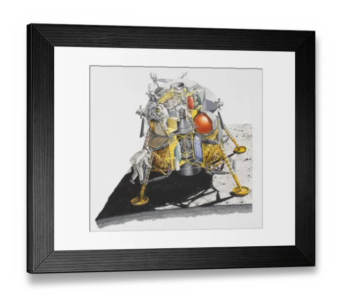 Framed Print : Eagle landing on the moon Framed Print : Eagle landing on the moon