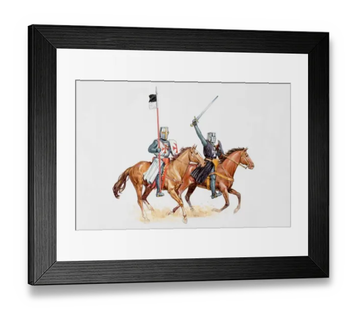 Framed Print : Knights on horseback