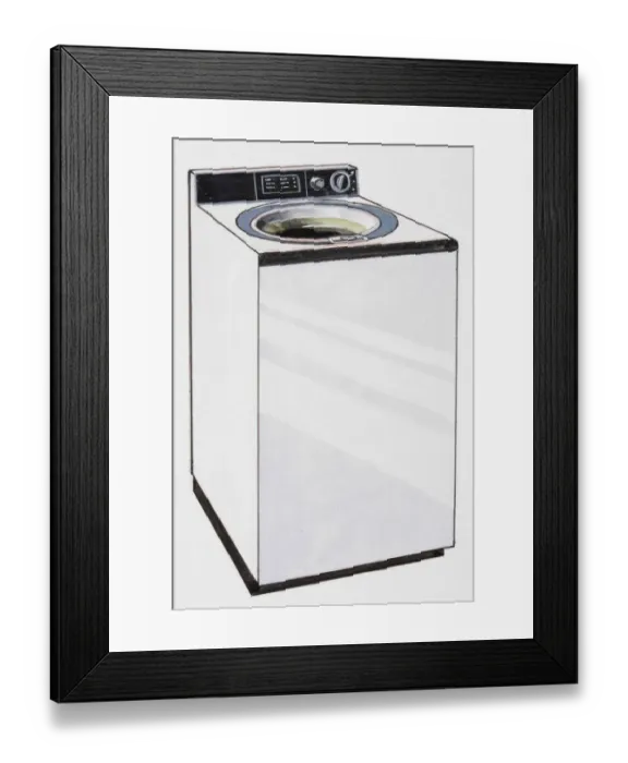 Framed Print : Top loading washing machine Framed Print : Top loading washing machine