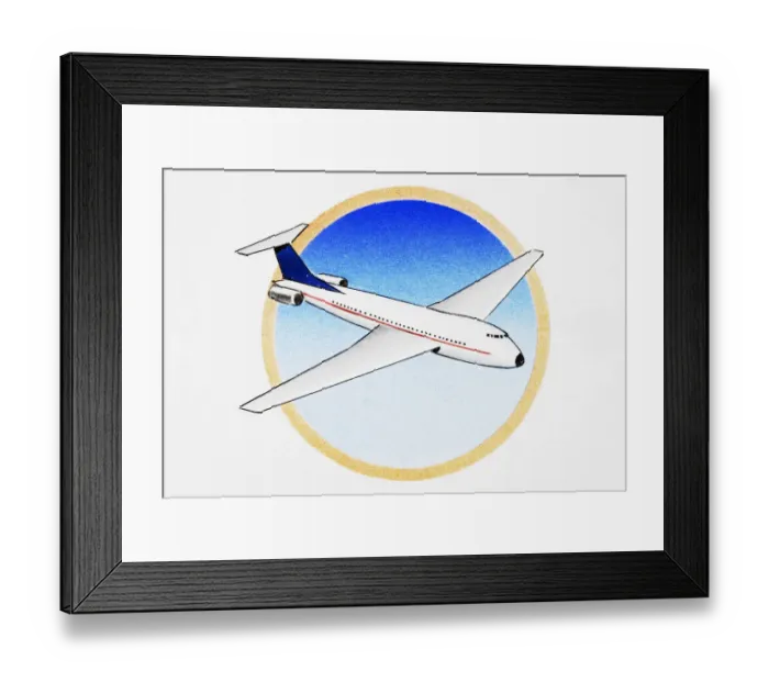 Framed Print : Jumbo jet in sky Framed Print : Jumbo jet in sky