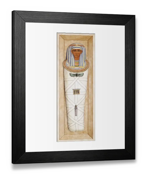 Framed Print : Mummified pharaoh encased in coffin Framed Print : Mummified pharaoh encased in coffin