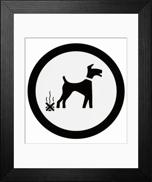Framed Print : Clean it up!, penalty warning sign