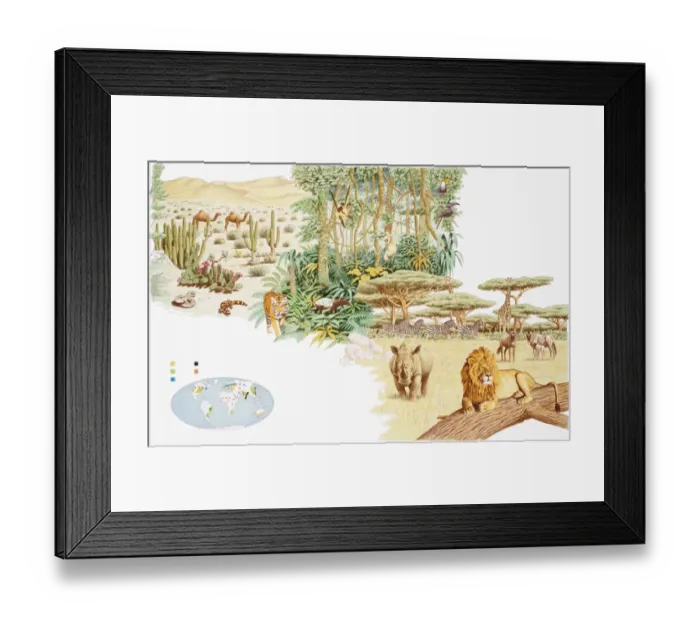 Framed Print : Wildlife in natural habitats