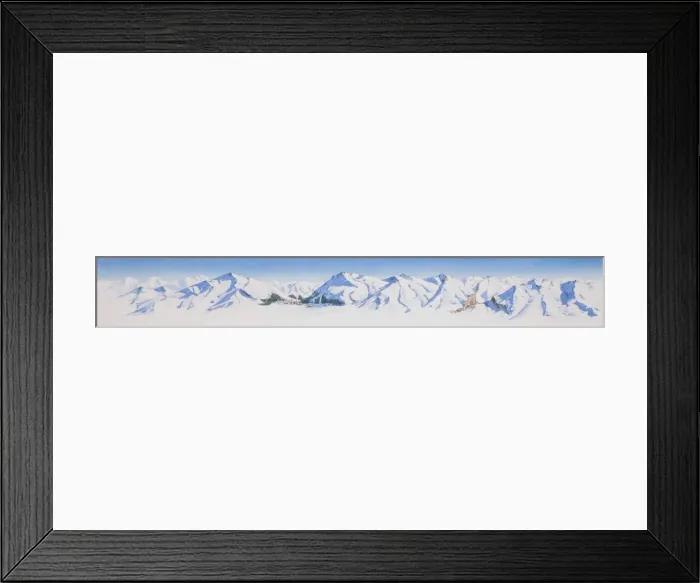 Framed Print : Snow-covered mountain range, panorama Framed Print : Snow-covered mountain range, panorama