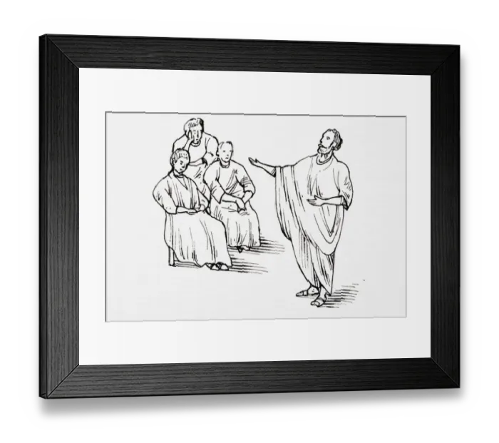 Framed Print : Marcus Tullius Cicero, a politician, scholar, lawyer, and writer, addressing group of men Framed Print : Marcus Tullius Cicero, a politician, scholar, lawyer, and writer, addressing group of men