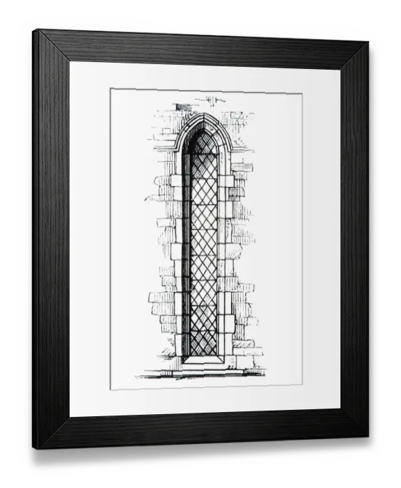 Framed Print : France, Notre Dame, lancet style Gothic window