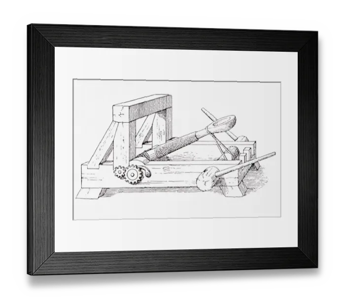 Framed Print : Catapult, unarmed Framed Print : Catapult, unarmed