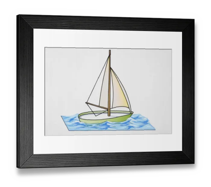 Framed Print : Small boat on windy seas Framed Print : Small boat on windy seas