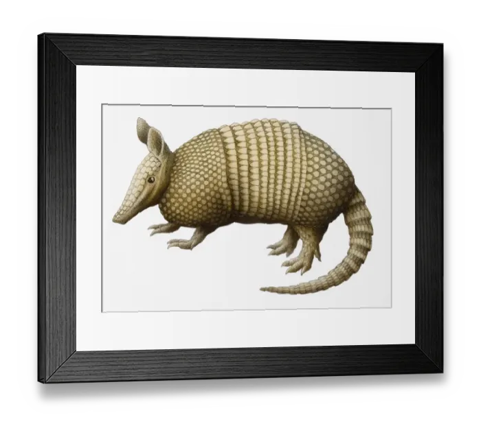 Framed Print : Nine-banded Armadillo (Dasypus novemcinctus), side view Framed Print : Nine-banded Armadillo (Dasypus novemcinctus), side view