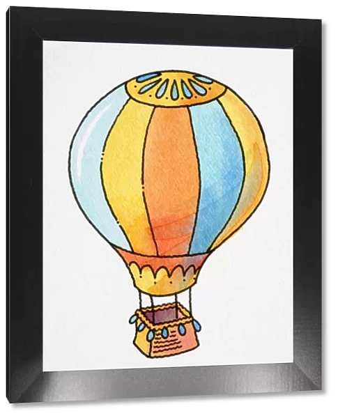 Cartoon, hot air balloon