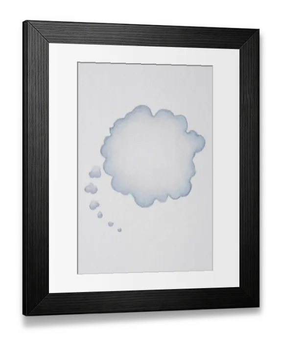 Framed Print : Cartoon, thought bubble Framed Print : Cartoon, thought bubble
