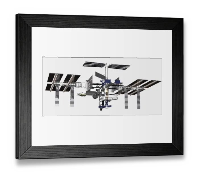 Framed Print : Illustration, International Space Station spacecraft