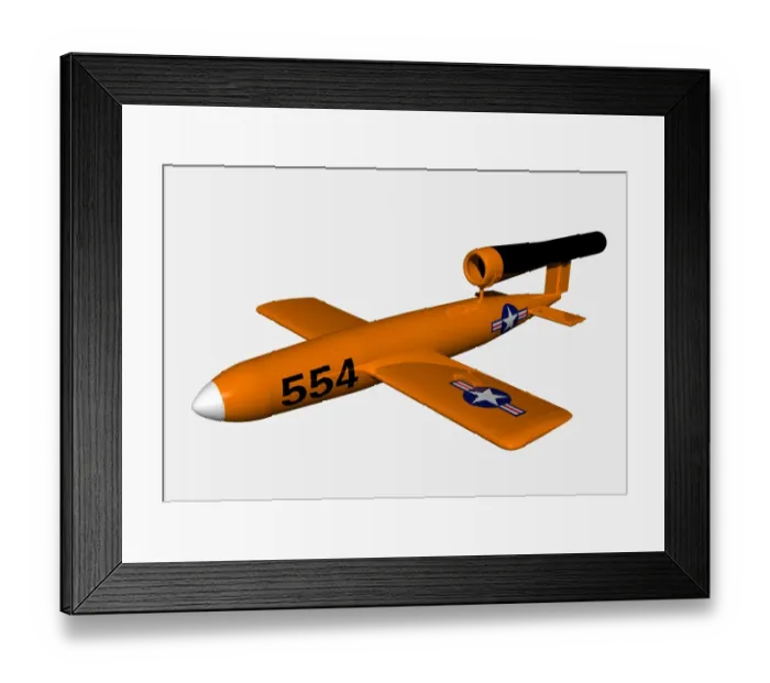 Framed Print : VI Kivic type 2 rocket, digital illustration