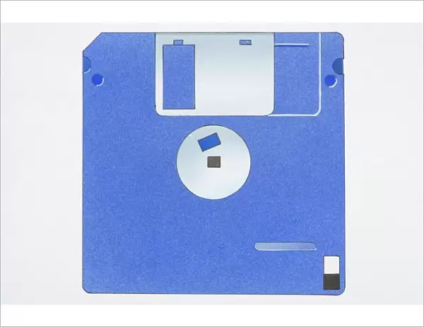 Illustration, blue diskette