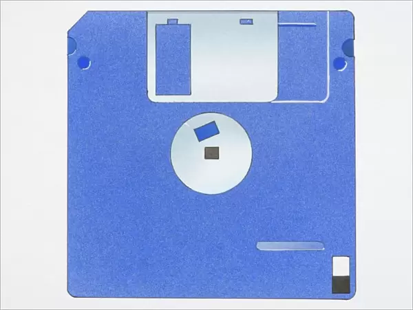 Illustration, blue diskette