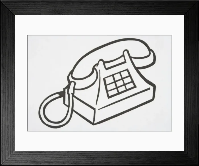 Framed Print : Illustration, telephone Framed Print : Illustration, telephone