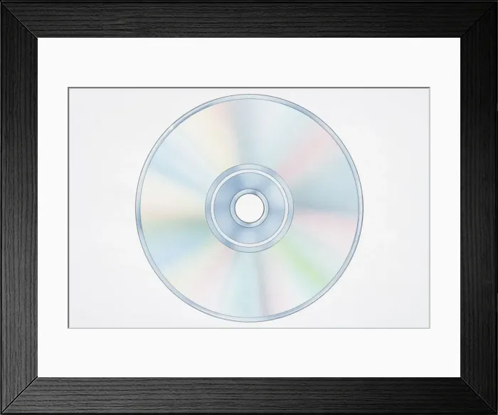 Framed Print : Illustration, blank CD Framed Print : Illustration, blank CD